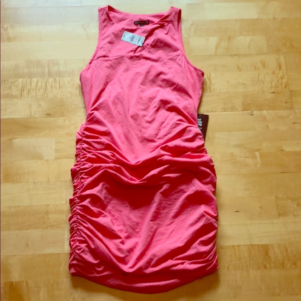 NWT express dress salmon pink small mid length new